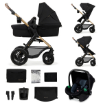 KINDERKRAFT universaalne jalutusk&auml;ru MOOV 2 AIR 3in1, pure black, KSMOOV02BLK0000