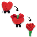 FLIPETZ pehme m&auml;nguasi - roos s&uuml;dames, Poppy red, 80400