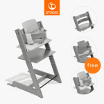 STOKKE s&ouml;&ouml;gitool koos turvakaare ja pehmendusega TRIPP TRAPP, storm grey, nordic grey, 685200