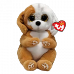 TY Beanie Bellies pruun ja valge koer RUGGLES, TY40699