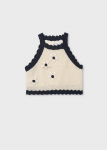 MAYORAL varrukateta pluus, bone-black, 6.021-35, cm
