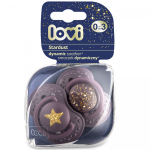 LOVI r&otilde;ngaslutt silikoon 0-3 m, 2 tk, Stardust violet, 22/892_violet