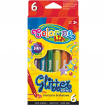 COLORINO CREATIVE Glitter markerid,  6 v&auml;rvi, 65641PTR