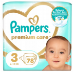 PAMPERS m&auml;hkmed Premium Care, 3 suurus 6-10kg, 78 tk., 80887352