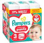PAMPERS p&uuml;ksm&auml;hkmed Pants Monthly, 3 suurus, 6-11kg, 214 vnt., 80894759