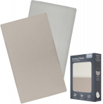 LIONELO voodilinad BAMBOO SHEET, 118x60 cm., 2 tk., White/Beige