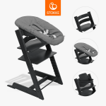 STOKKE s&ouml;&ouml;gitool koos turvakaare ja vasts&uuml;ndinu komplektiga TRIPP TRAPP, black, anthracite N, 685800