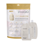 INNOGIO &uuml;hekordsed rinnapiima s&auml;ilituskotid, 20 tk, ja &uuml;hendusdetail GIOmum Line, GIO-349