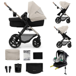 KINDERKRAFT universaalne jalutusk&auml;ru MOOV 2 4in1 AIR EVA WHEELS, moonlight grey, KSMOOV2GRYEV400