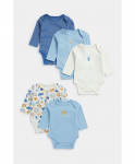 MOTHERCARE pikkade varrukatega bodi, 5tk., FC042