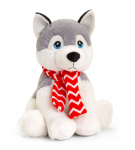 KEEL TOYS pehme husky salliga 35cm., SX1933