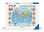 RAVENSBURGER pusle Maailmakaart lippudega, 1000 tk, 12000664