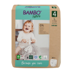 BAMBO p&uuml;ksm&auml;hkmed NATURE paberpakendis, 4 suurus, 7-14 kg, 20 tk., BAMB6506