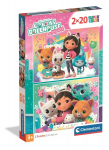 CLEMENTONI GABBY'S DOLLHOUSE pusle 2x20 tk., 24832