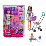 BARBIE lapsehoidja m&auml;ngukomplekt nuku ja k&auml;ruga Skipper, GXT34