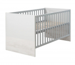 ROBA muudetav voodi MAREN, 70x140 cm., Whitewashed Oak/Light grey, 1911803