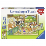 RAVENSBURGER PUZZLE pusle P&auml;ev talus, 2x24 tk, 09195 9