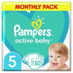 PAMPERS m&auml;hkmed ACTIVE BABY, Suurus 5, 150 tk., 11-16 kg.