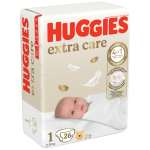 HUGGIES m&auml;hkmed EXTRA CARE 1, 2-5kg, 26 tk., 2592021