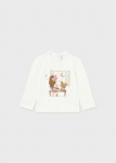 MAYORAL pikkade varrukatega t-s&auml;rk 4C, natural/raw pink, 2007-75