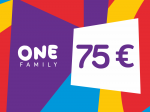 Kinkekaart One Family 75&euro;