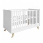 ROBA muudetav voodi SMILE, 70x140 cm., White/Oak, 1911847