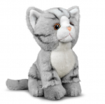 ANIMIGOS pehme m&auml;nguasi hall triibuline kass 20cm., 37235