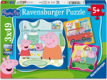 RAVENSBURGER PUZZLE pusle Peppa Pig, 3x49 tk, 12004288 4