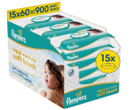 PAMPERS niisked salvr&auml;tikud Wipes Aqua Soft Touch, 15x60 vnt., 80874254
