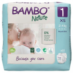 Bambo m&auml;hkmed Nature suurus 1, 2-4 kg, 22 tk