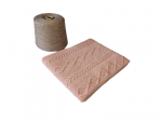 MILLI tekk  merino vill DIAMOND, aran light pink, 100x80cm
