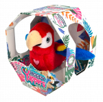 HAPPY YAPPERS interaktiivne pehme lind Punane Aara, 9594