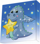 DOTZ BOX Loovuskomplekt teemantmaal sleepy time dragon 22x22cm, 11NDBX072