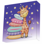 DOTZ BOX Loovuskomplekt teemantmaal giraffe pillow 22x22cm, 11NDBX078