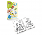 CRAYOLA MINIKIDS v&auml;rvimisraamat Whimsical Wheels - Sticker & Shape Coloring Book, 25-6938G