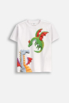 COCCODRILLO l&uuml;hikeste varrukatega s&auml;rk DRAGONS BOY KIDS, valge, WC5143201DBK-001-122, 122 cm