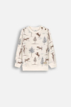 COCCODRILLO sweatshirt FRIENDS TOGETHER BOY NEWBORN, ecru, ZC4132101FBN-003-086, 86 cm