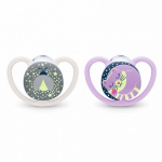 NUK lutt Space Night, 0-6m, 2 tk, SU97