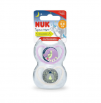NUK lutt silikoon Space Night, 18-36k, 2 tk, SU99
