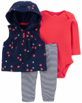 CARTER'S pikkade varrukatega bodi + vest + retuusid, 1M745710
