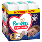 PAMPERS p&uuml;ksm&auml;hkmed Pants Night Monthly Pack, 5 suurus, 12-17kg, 114 vnt., 80895140