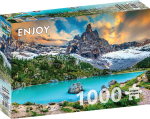 ENJOY PUZZLE pusle Sorapise j&auml;rv, Dolomiidid, Itaalia, 1000 tk, 68 &times; 48 cm, Enjoy-2083