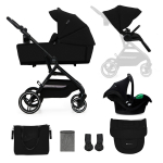 KINDERKRAFT universaalne jalutusk&auml;ru YOXI 3in1, pure black, KSYOXI00BLK3000