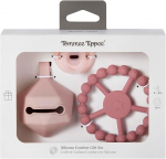 TOMMEE TIPPEE silikoonist lutt koos lutihoidja ja n&auml;rimisr&otilde;ngaga, pink, 433609