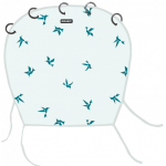 DOOKY universaalne p&auml;ikesesirm Origami Swallow Grey, 1026550