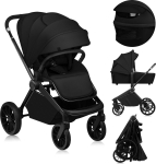 LIONELO universaalne k&auml;ru MIKA PLUS 2IN1, Black onyx
