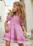 MAYORAL l&uuml;hikeste varrukatega kleit, mauve, 3932-25, 134 cm
