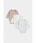 MOTHERCARE pikkade varrukatega bodi, 3tk., FE125