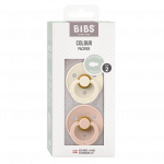 BIBS V&auml;rviline Anatoomiline lutt, 2-pakk, , 6-18 m., Ivory/Blush, Suurus 2