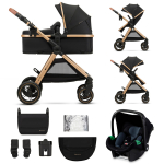KINDERKRAFT universaalne jalutusk&auml;ru ESME 3in1, pure black, KSESME00BLK3000